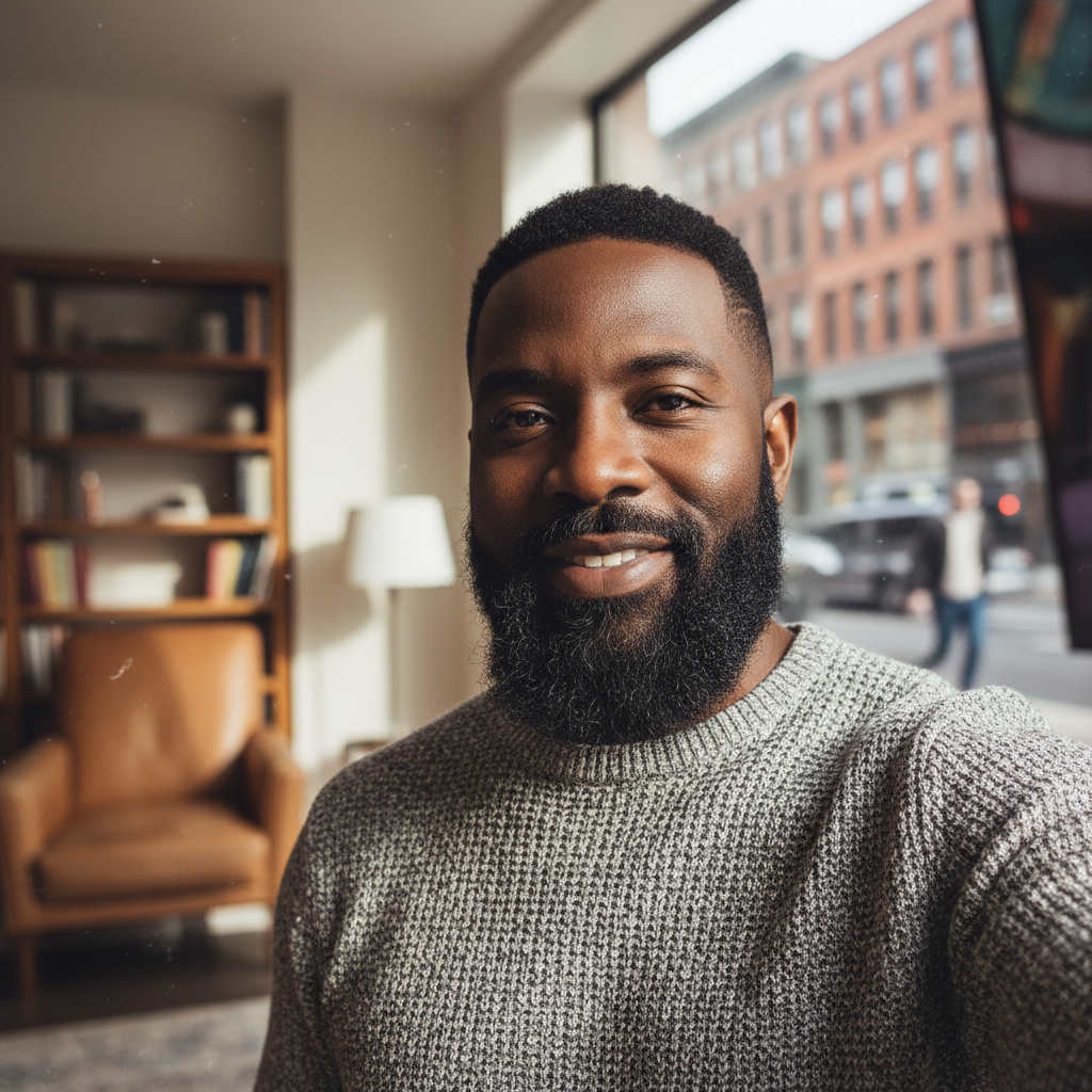 BeardFit case library example for square face